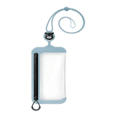 斜背防水手機袋二代-熊讚-莫蘭迪藍