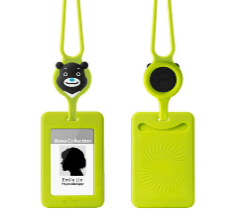 頸掛開窗識別證套-熊讚-綠