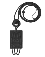 斜背手機綁二代-卡套-熊讚-藍