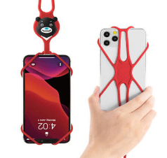 頸掛手機綁二代-熊讚-紅
